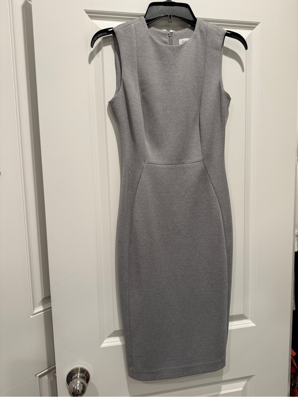 Calvin Klein Gray Sleeveless Sheath Dress